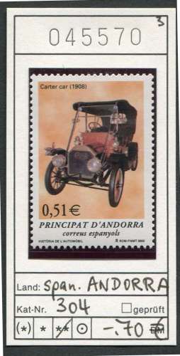 Andorre espagnols 2003 - Michel 304 - Yvert  - ** mnh neuf - 