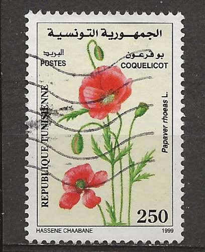 TUNISIE     ANNEE 1999 Y.T N°1367 OBLI  fleurs