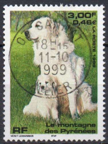1999 - YT N° 3285 - Chiens - Cachet rond