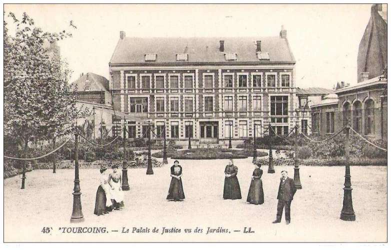 59 - TOURCOING - LE PALAIS DE JUSTICE VU DES JARDINS