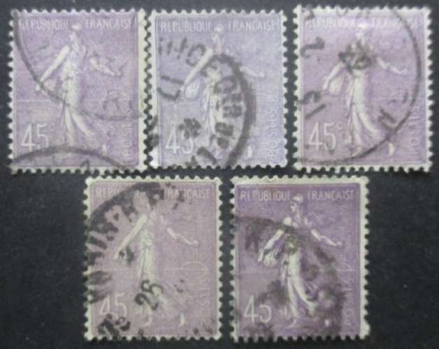 FRANCE N°197 X 5 oblitéré