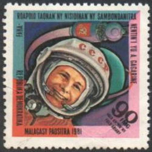 Espace : cosmonaute Youri Gargarine (1981) - YT 654 *