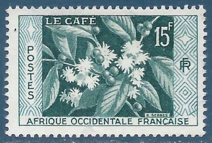 Afrique occidentale française N°62 Café neuf sans gomme