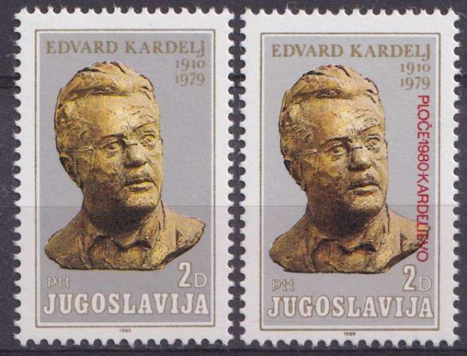 Yougoslavie 1980 Y&T 1702, 1703 neuf ** - Edward Kardelj 