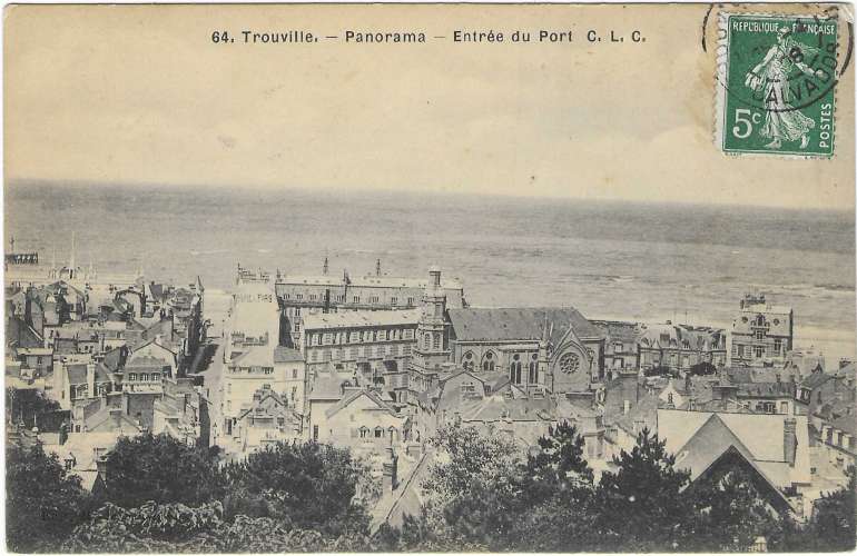 CPA - CALVADOS - TROUVILLE, Panorama, Entrée du Port (64)