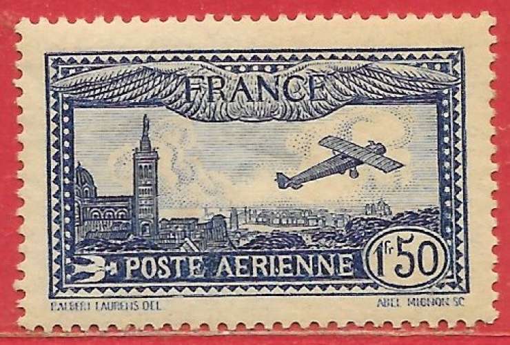 France PA/AM n°6 1,5F bleu 1930 *