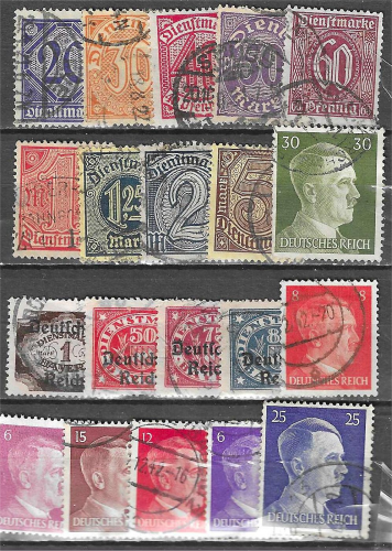 ALLEMAGNE EMPIRE lot de 20 classiques