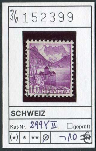 Suisse 1936 - Michel 299 Y II  - oo oblit. -