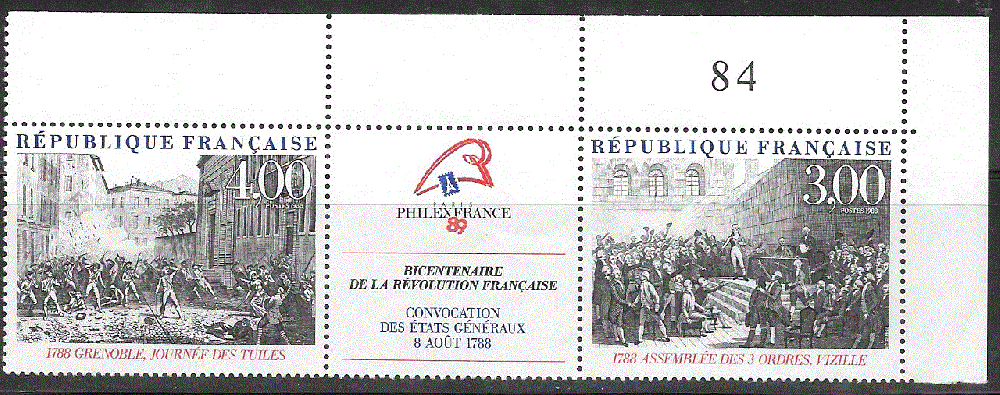 France - YT 2538A  ** - Révolution française, triptyque (1988) 