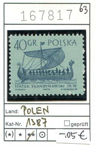 Pologne 1963 - Michel 1387 - ** neuf  mnh