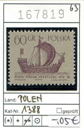 Pologne 1963 - Michel 1388 - ** neuf  mnh