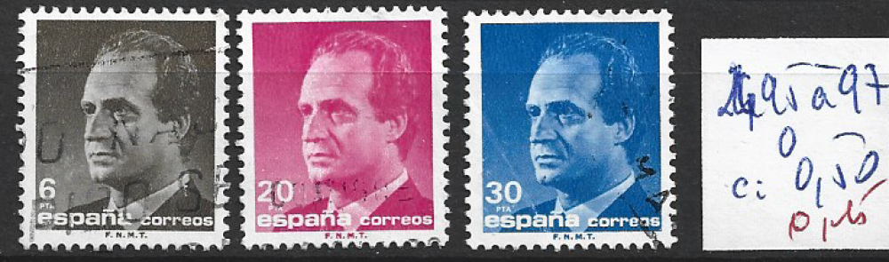 ESPAGNE 2495 à 2497 oblitérés côte 0.50 € 