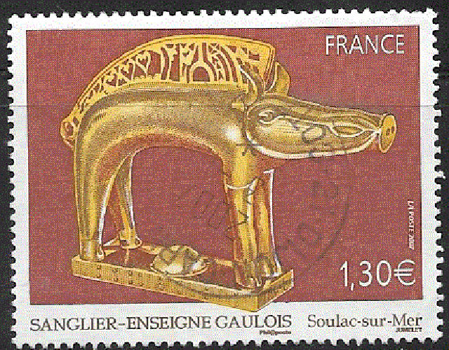 France - YT 4060 obl - Sanglier-enseigne gaulois (2007)