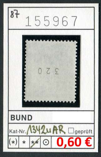 RFA 1987 - Allemagne 1987 - Michel 1342u AR - Yvert ? - ** mnh neuf - avec N° 220