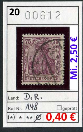 Empire allemand 1920 - Michel 148  -  oo oblit.