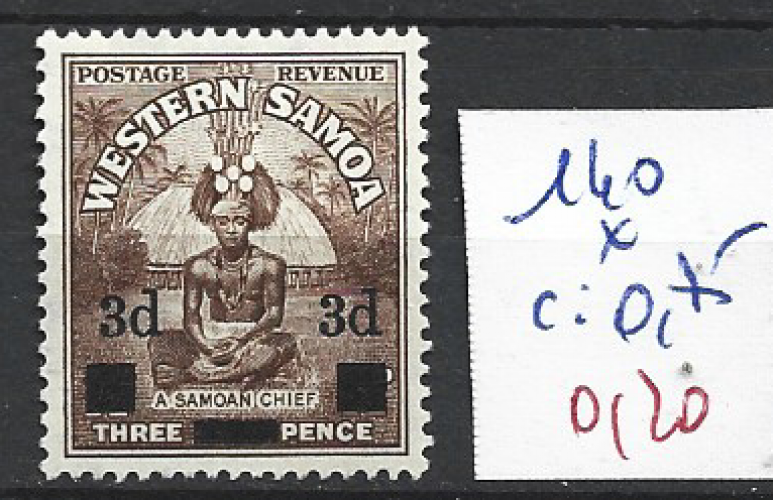 SAMOA 140 * côte 0.75 €