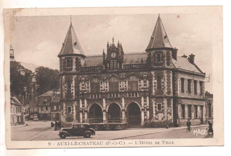 cpsm 62 Auxi-le-Château l'hôtel de Ville