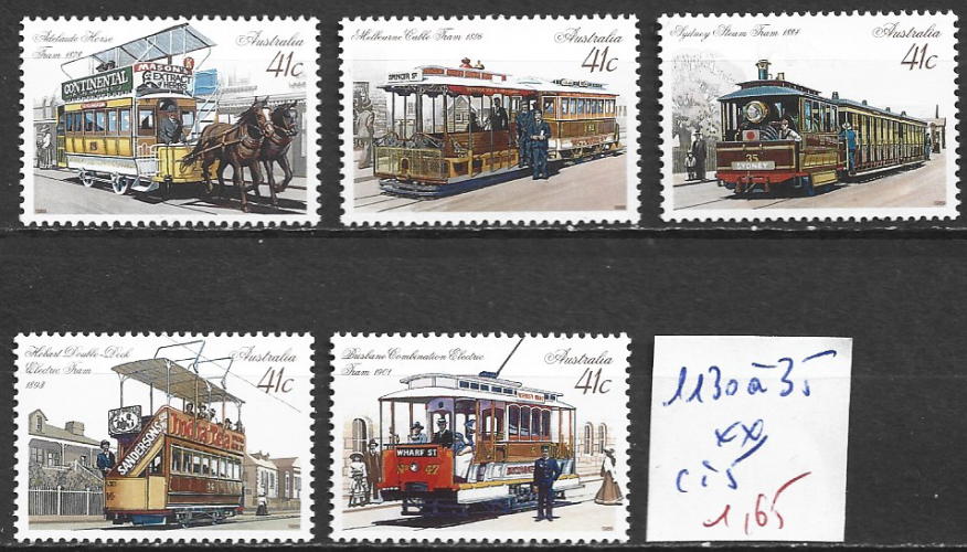 AUSTRALIE 1130 à 1135 ** côte 5 € 