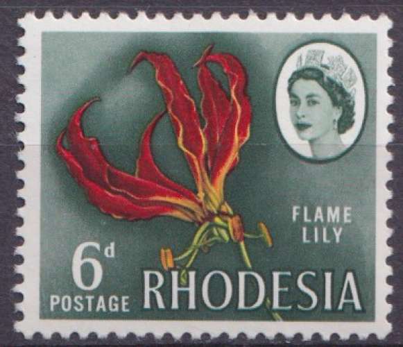 Rhodésie du Sud 1966 Y&T 134 neuf ** - Lys rouge 