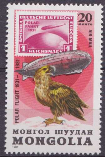 Mongolie P.A. 1981 Y&T 129 neuf ** - Graf Zeppelin 