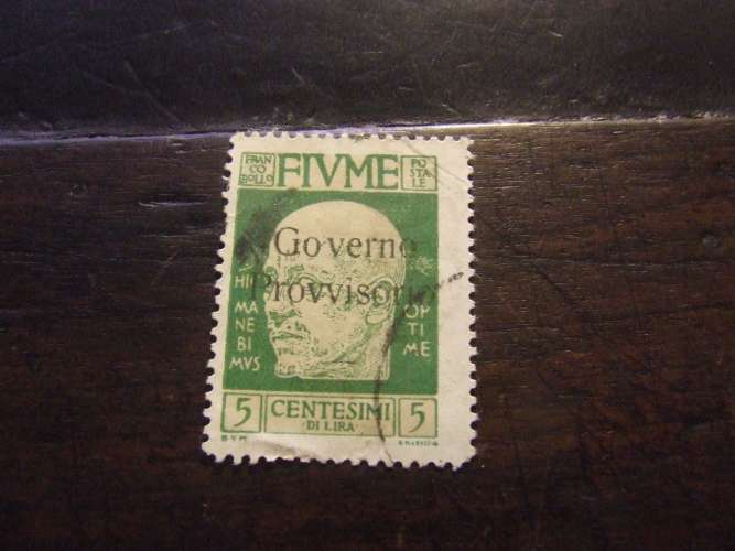 FIUME 1921 GOVERNO PROVVISORIO 5 c USATO