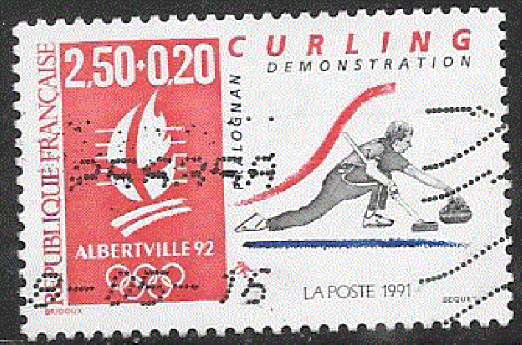 France - YT 2680  obl    - Curling  (1991) 