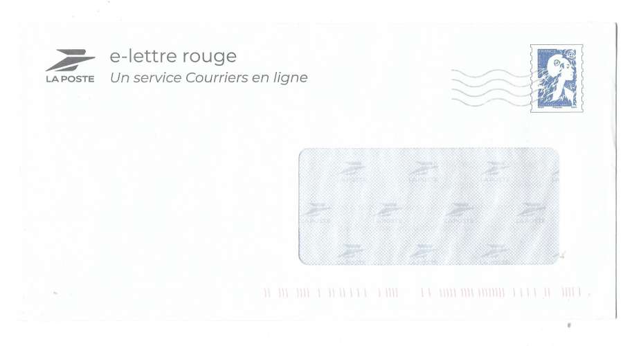 France -e-lettre rouge - Marianne bleue - Oblitéré / Used   - 2023