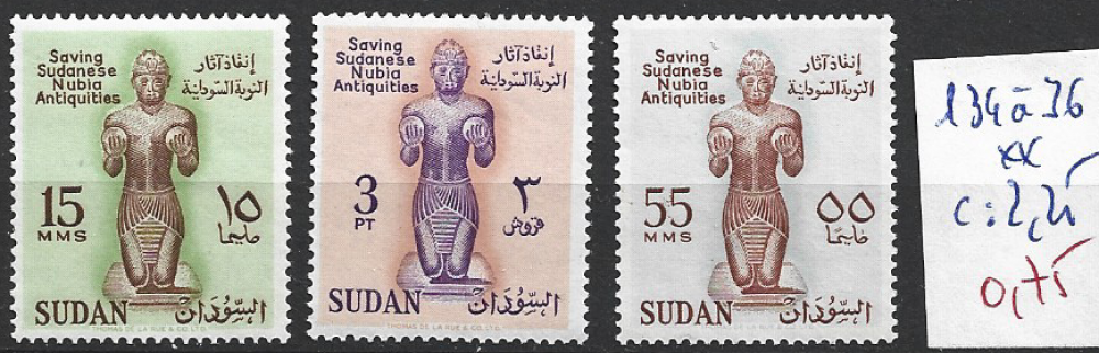 SOUDAN 134 à 136 ** côte 2.25 €