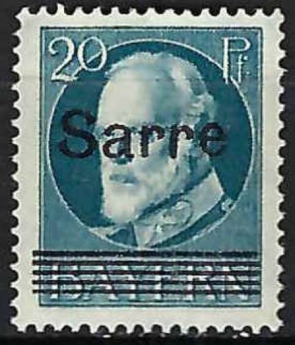 Sarre - 1920 - Y & T n° 21 - MNH