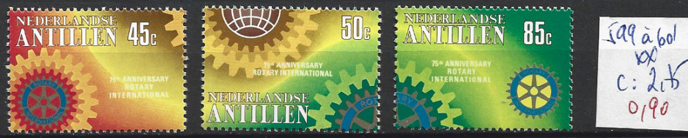 ANTILLES NEERLANDAISES 599 à 601 ** côte 2.75 €