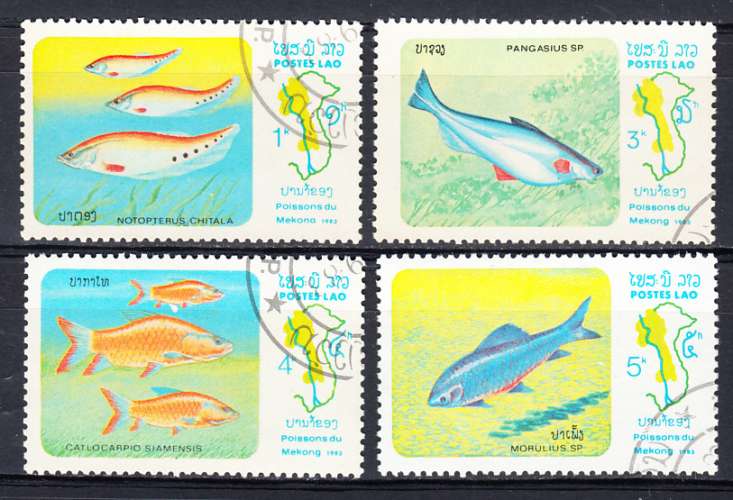LAOS - O - 1983 - Poissons du Mékong