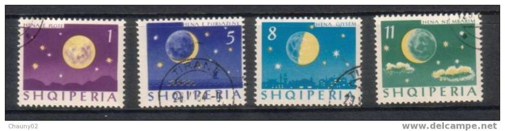 ALBANIE - O - 1964 - YT. 694 / 697 - Phases de la Lune