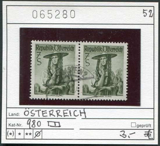 Autriche 1952 - Michel 980 - oo oblit. - 