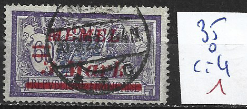 MEMEL 35 oblitéré côte 4 €