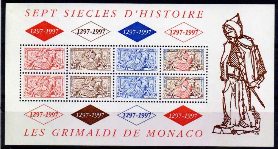 1997 - MONACO - Bloc YT N° 75 - Sceau du Prince