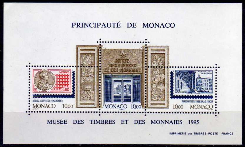 1995 - MONACO - Bloc YT N° 69 - Musée des timbres