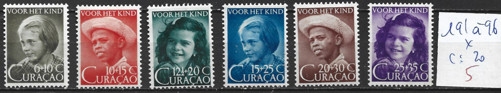 CURACAO 191 à 196 * côte 20 € 