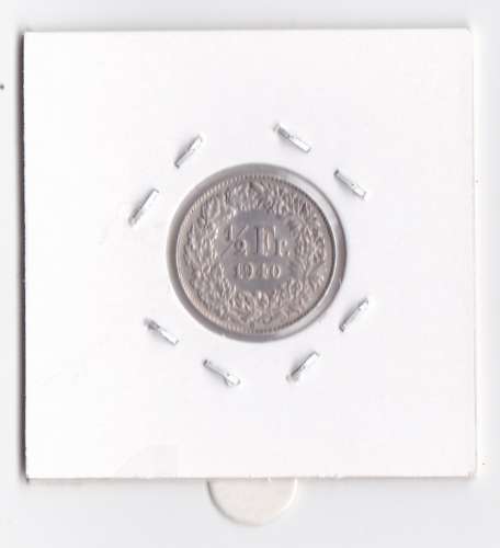 SUISSE 1/2 franc argent  année 1940 sous carton HB.