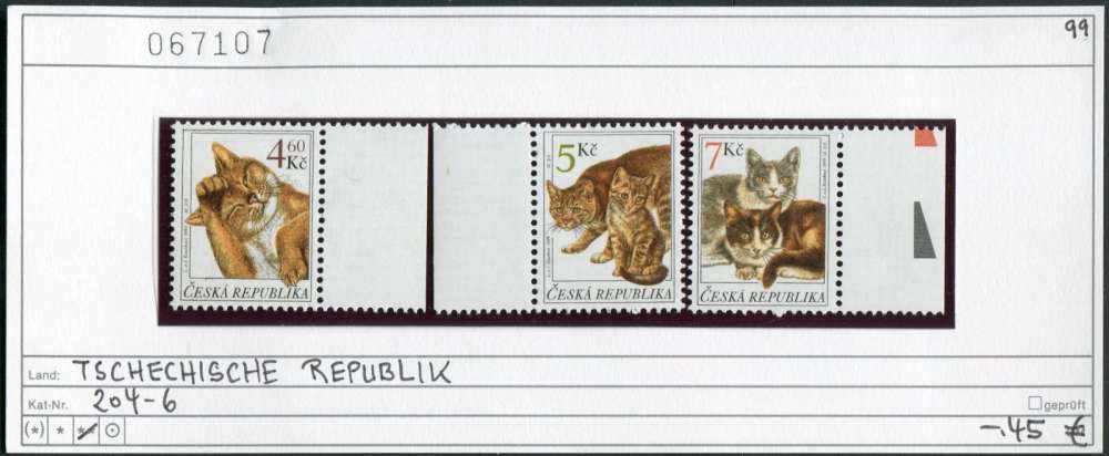 Tchéque 1999 - Michel 204-206 - ** neuf mnh