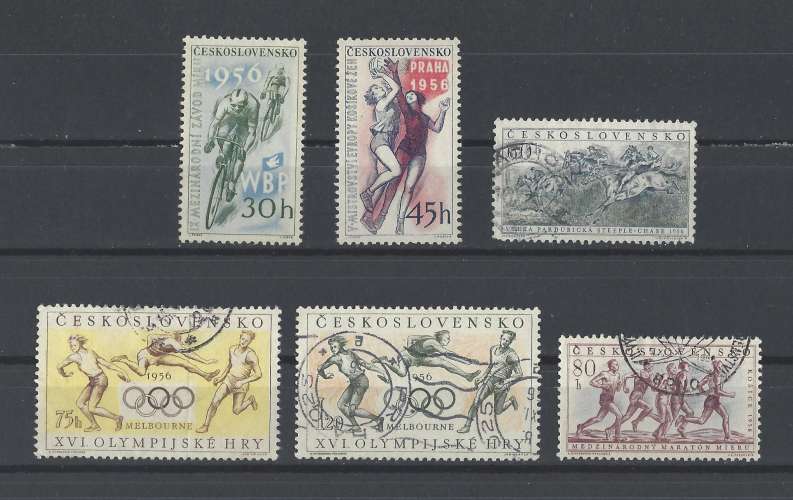 TCHECOSLOVAQUIE.   YT   n° 855/857B   neuf **/oblitéré    1956
