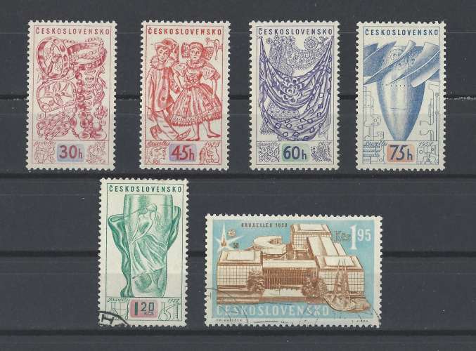 TCHECOSLOVAQUIE.   YT    n° 952/956A   neuf **/oblitéré    1958