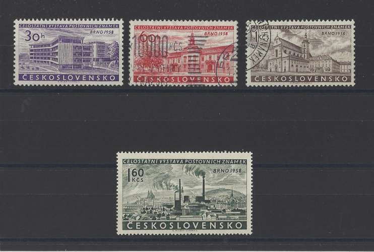 TCHECOSLOVAQUIE.   YT    n° 980/983   neuf **/oblitéré    1958