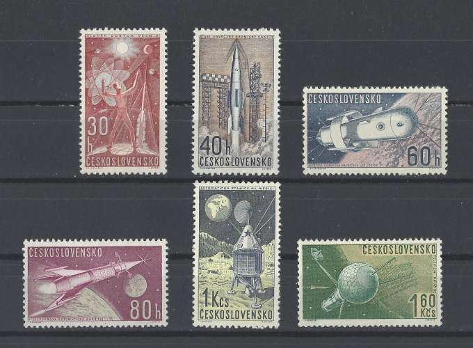 TCHECOSLOVAQUIE.   YT    n° 1208/1213   neuf */oblitéré    1962