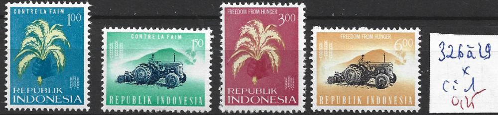 INDONESIE 326 à 329 * côte 1 € 