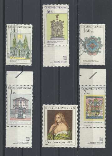 TCHECOSLOVAQUIE.   YT    n° 1647/1652    neuf **/oblitéré   1968