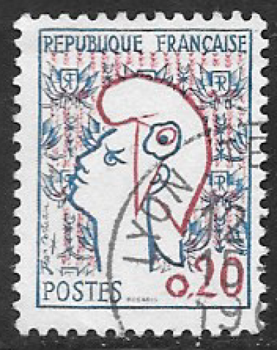 France - YT 1282  obl   -  (1961) 