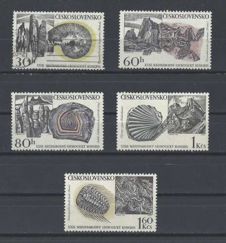 TCHECOSLOVAQUIE.   YT    n° 1657/1661    neuf **/oblitéré    1968