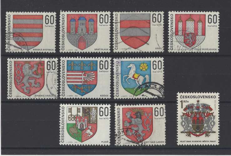 TCHECOSLOVAQUIE.   YT    n° 1669/1678    neuf **/oblitéré    1968