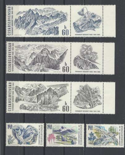TCHECOSLOVAQUIE.   YT    n° 1738/1743    neuf **   1969