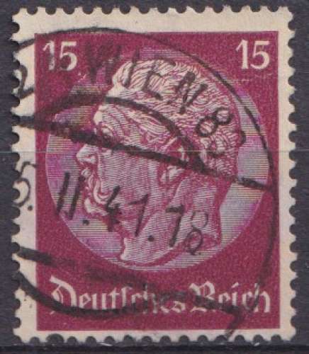 Allemagne 1933-36 Y&T 491 oblitéré - Maréchal Hindenburg 